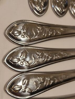 Pfaltzgrass Winter Berry Winterberry Stainless 18pc Holly Berry Flatware Holiday